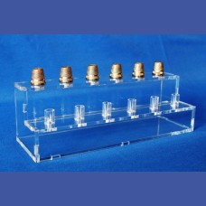 DEDALES    para 12 unds. 2 alturas en escalera<br>Medidas: 250 x 80 x 80 mm<br>